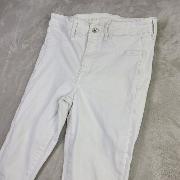 American Eagle White Hi-Rise Next Level Stretch Women's Jeggings | Size 8 Short - Picture 4 of 8